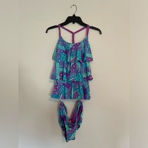 Justice Girl’s Plus Size Tankini (Size 18.5)